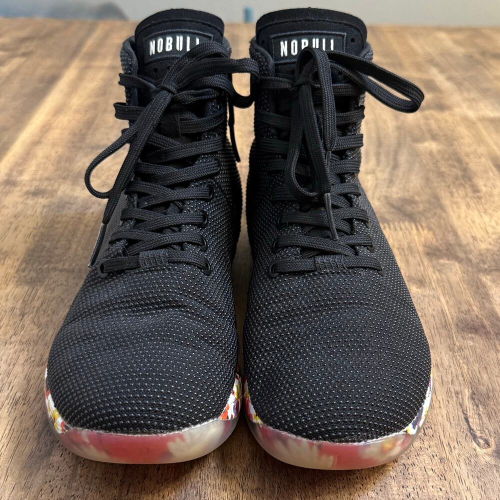 NOBULL Outwork High-Top Trainer CrossFit Shoe Black Floral Women US 8.5 EU 40 - Picture 3 of 10